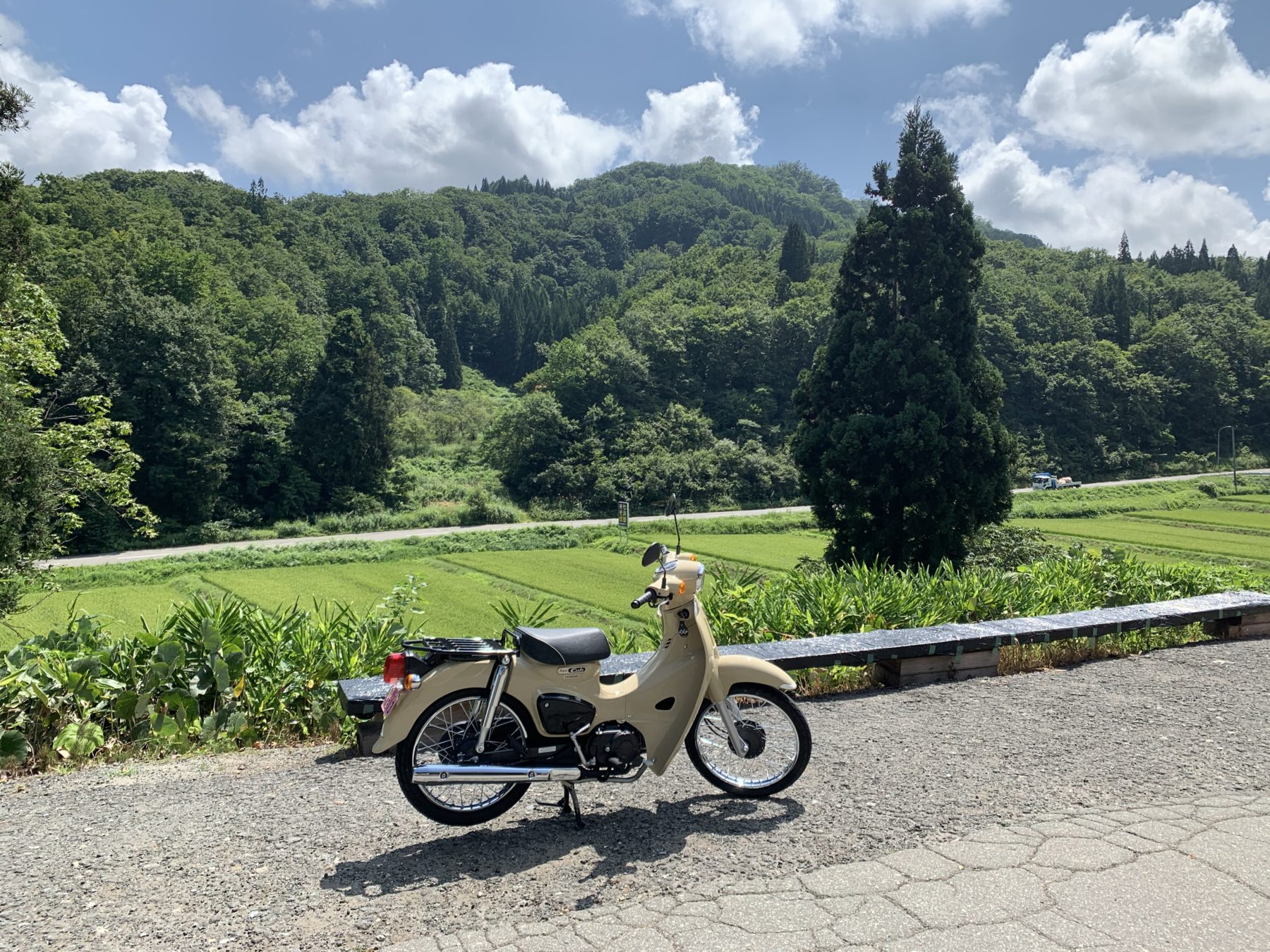 バイクを買いに自転車で行く